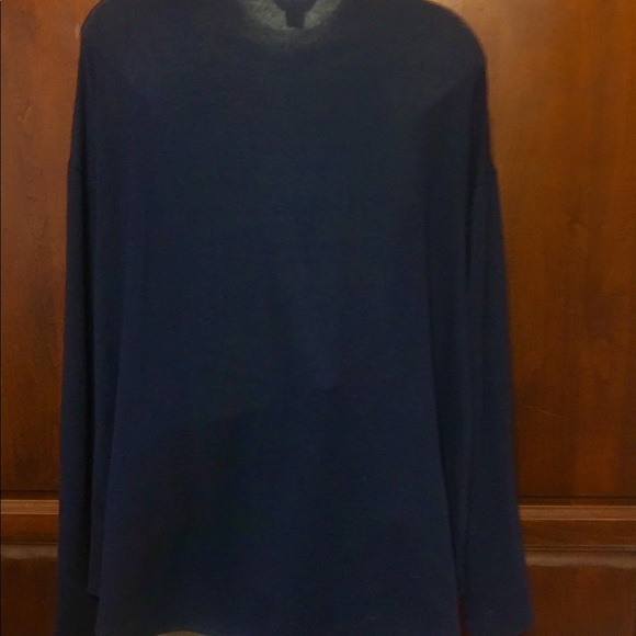 Aeropostale Blue cold shoulder sweater large - Picture 3 of 5